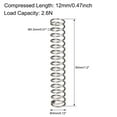 thumbnail image 3 of Unique Bargains Compressed Spring,3mm OD, 0.3mm Wire Size, 2mm Compressed Length, 30mm Free Length,2.6N Load Capacity,Gray,30 pcs, 3 of 4