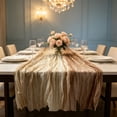 thumbnail image 2 of Leodye 1PCS Gradient Crinkled Sheer Gauze Table Runner, Transparent Table Flag for Wedding and Party Table Decor -70.86*35.43in, 2 of 6