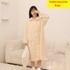 thumbnail image 3 of Camisones de franela para mujer, bonitos camisones navideños con cuello de muñeca, bata de manga larga, bata de casa con bolsillos, camisa de dormir con botones, 3 of 5