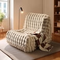thumbnail image 2 of Ovios Bean Bag Chair Oversized Giant Lazy Floor Sofa Togo Couch for Adults and Kids Plush Faux Cloud Fireside Chair for Living Room Bedroom Dorm Office,Beige, 2 of 9