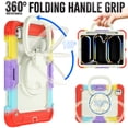 thumbnail image 3 of for iPad Pro 11 Inch 5th Gen 2024 Kids Case Heavy Duty Rugged Shockproof Silicone Hybrid Protective Case Cover Stand + Pencil Holder + Screen Protector for iPad Pro 11 2024 - Colorful Red, 3 of 8