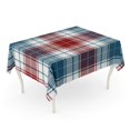 thumbnail image 1 of LADDKE Abstract Red and Blue Tartan Plaid Checkered Clan Culture Tablecloth Table Desk Cover Home Party Decor 60x104 inch, 1 of 1