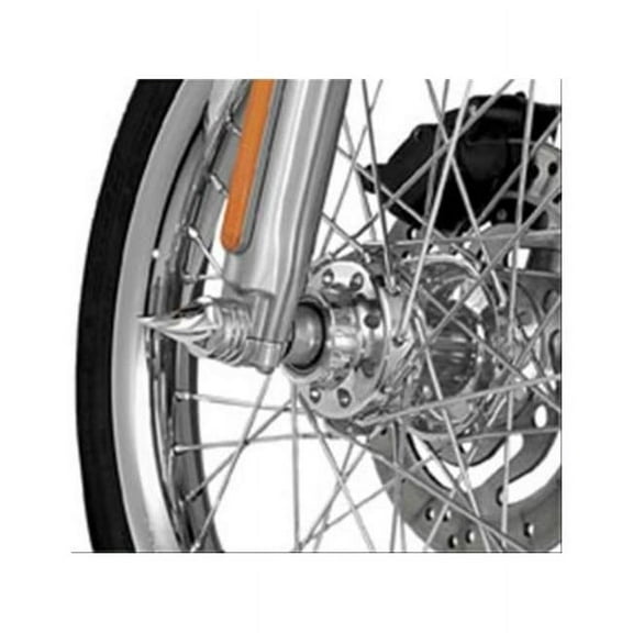 Kuryakyn 1217 Motorcycle Accent Accessory: Front End Twisted Axle Caps for