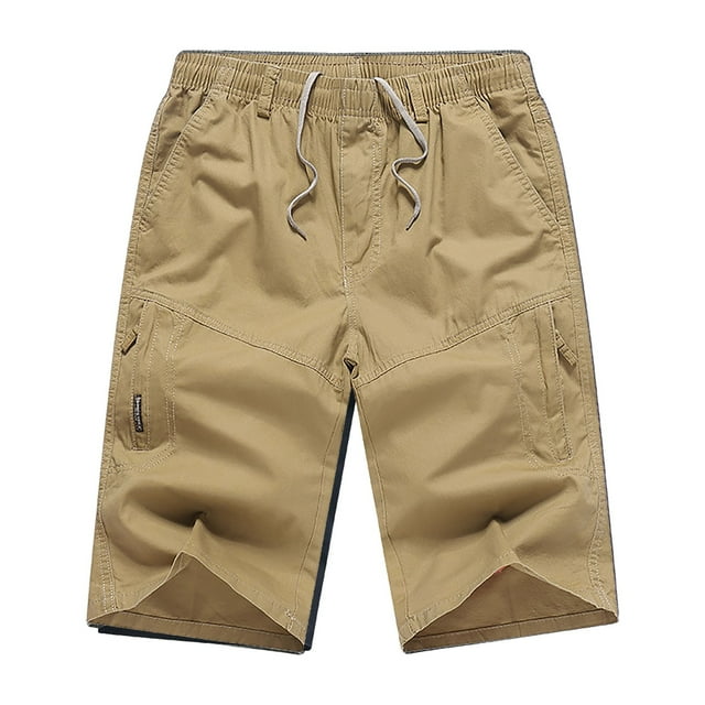 Pantalones cargo finos de verano para hombre: cordón, poliéster, tallas L-XXXXXXL, playa/casual, cintura elástica