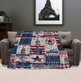 thumbnail image 4 of Dmlowu 4th of July Decorations Fleece Blanket 28x39" Extra Soft Blanket Memorial Day Decorations Bed Blanket Comfortable Warm Throw Blanket for Couch Travel Camping Living Room Home Decor, 4 of 7