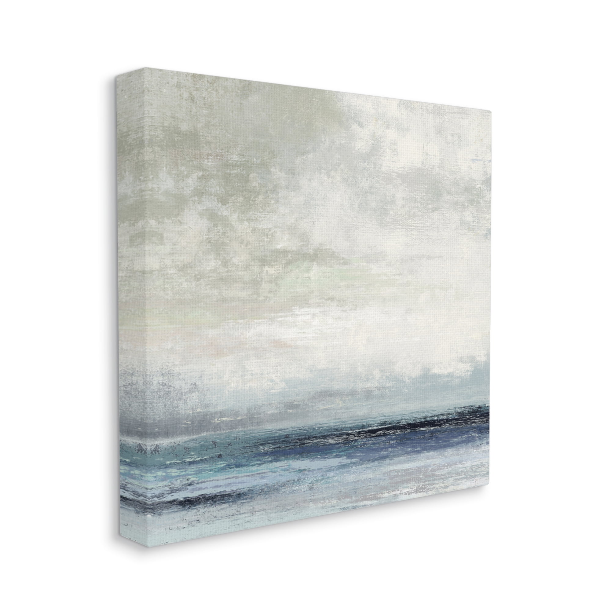 Stupell Industries Rainy Sea Shoreline Cloudy Sky Abstract Viewpoint,30 x 30, Design by Suzanne Nicoll
