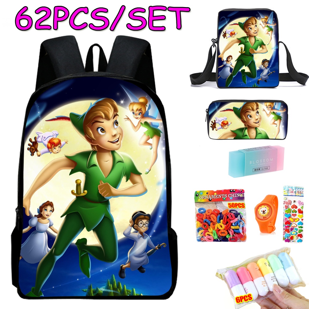Peter Pan School Bag Fantastic Charming Animation Print Travel Bag with