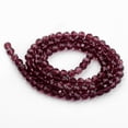 thumbnail image 2 of Transparent Glass Bead Strands Imitate Austrian Faceted(32 Facets) Round Purple 4mm Hole: 1mm 87~93pcs/strand 32~33cm, 2 of 3