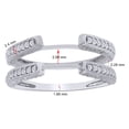 thumbnail image 3 of Round Shape White Cubic Zirconia Two Tone Curved Enhancer Guard Ring 14k White Gold Ring Size - 5.5, 3 of 3
