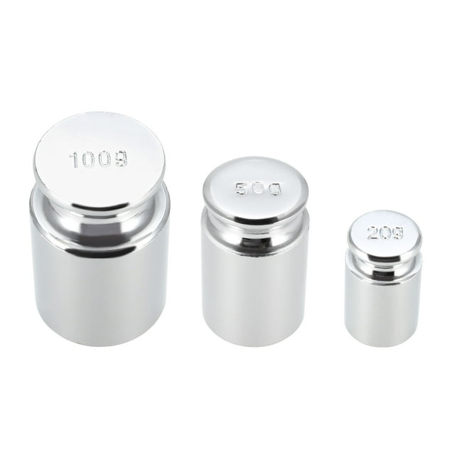 Juego de pesos de calibración de acero cromado M1 de 20g 50g 100g 3 piezas