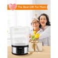 thumbnail image 2 of FOHERE Food Steamer for Cooking,13.7QT Vegetable Steamer with Stackable 3 Tiers BPA-Free Baskets,800W Electric Steamer Pot 60-Minute Timer, 24H Delay Start Timer for, 2 of 9