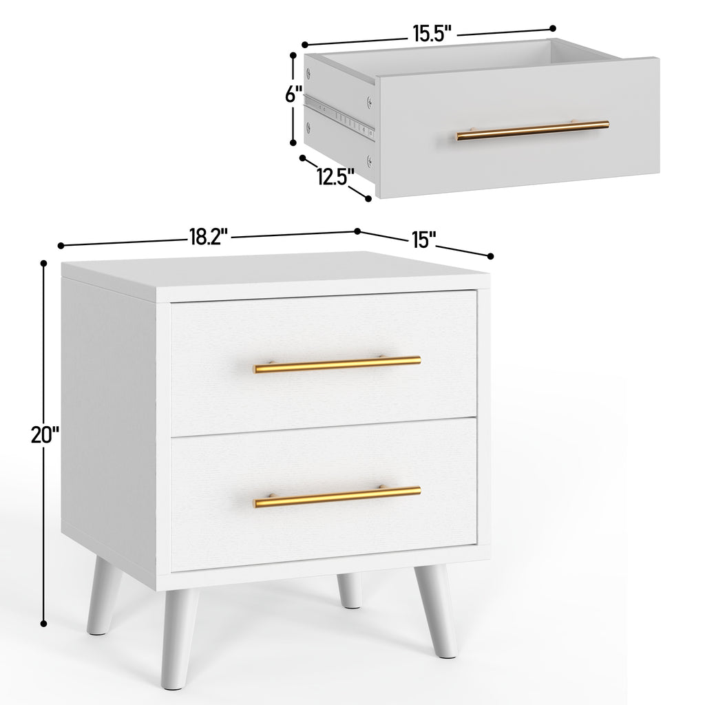 Aiho 5 Drawer White Dresser, Tall Dresser for Bedroom, Modern Storage Cabinet Wood Chest of Drawers for Living Room