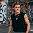 thumbnail image 2 of Gold Number Necklace – Stainless Steel Custom Numeric Pendant, Sports Jersey Style, Unisex Jewelry Gift for Men and Women, 2 of 5