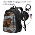 thumbnail image 2 of Daiia Yak Pattern USB Charging Backpack for Men and Women, Anti-Theft Backpack,Travel Backpack,School Backpack,College Backpack,Laptop Backpack, 2 of 7