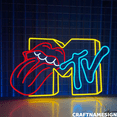 thumbnail image 2 of Craftnamesign MTV Neon Sign, Music Television Wall Art, Music Room Wall Decor, 2 of 5