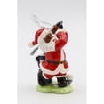 thumbnail image 2 of African American Golfing Santa Ornament Ceramic 4in Holiday Decor Her, 2 of 5