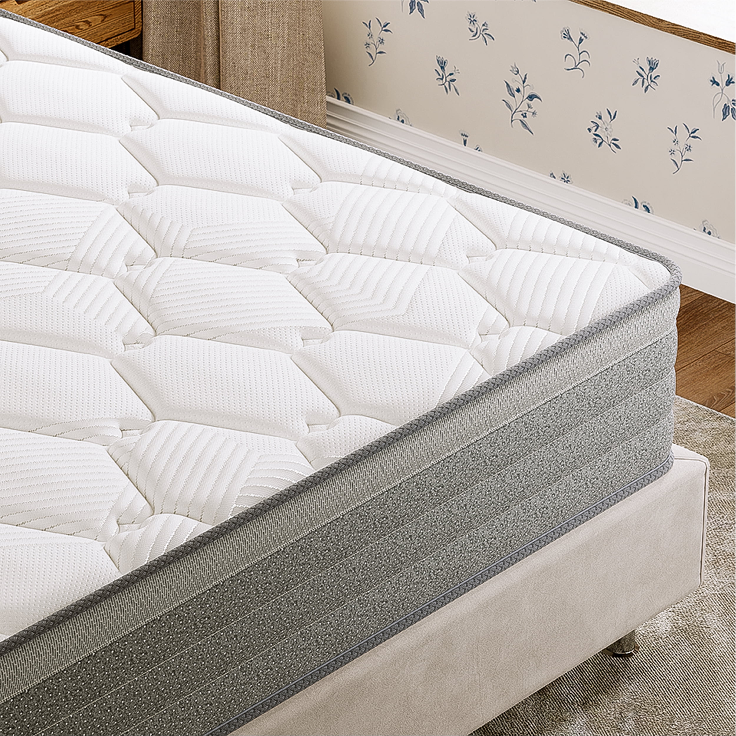 Babo Care Queen Mattress,12 inch Hybrid Mattress in a Box,Individually Pocket Springs,Cooling-Gel Memory Foam,Medium Feel for Pressure Relief,Motion Isolation,CertiPUR-US Certified,Colchones Queen