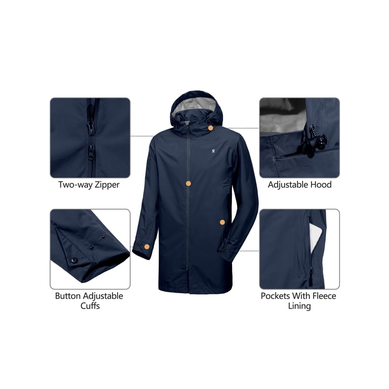Little Donkey Andy Men's Waterproof Rain Jacket Outdoor