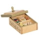 thumbnail image 5 of Caja de costura para casa de muñecas, escala 1:12, elegante, hermosa, simulación de vida amarilla, escena de vida, caja de costura en miniatura, juguete, 5 of 8