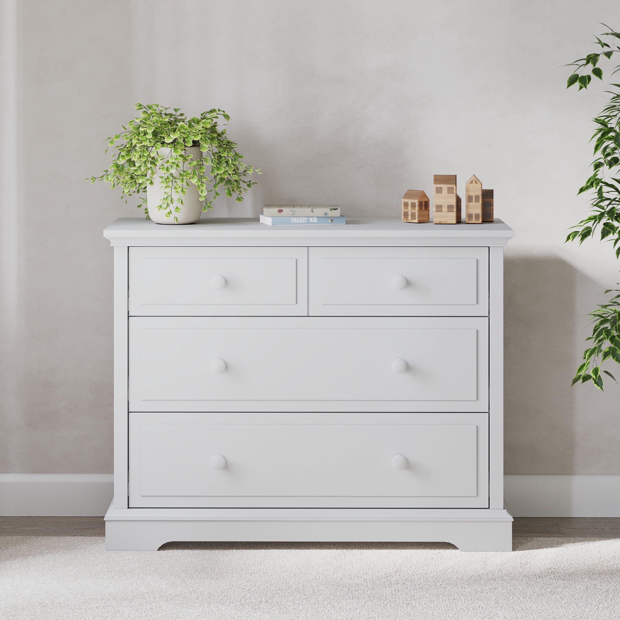 Child Craft Universal Select 3 Drawer Dresser for Nursery or Bedroom, Plenty of Storage, Anti-Tip Kit Included to Prevent Tipping, Non-Toxic, Baby Safe Finish (Matte White)