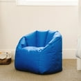 thumbnail image 6 of Big Joe Milano Child-Sized Bean Bag Chair for Kids Bedroom and Reading Nook, Sapphire, Durable Easy-Clean Polyester Nylon Blend, Refillable, 6 of 8
