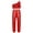 Red, variant on TiaoBug Kids Girls Jazz Hip Hop Dance Outfits Sequins Crop Top with Pants Cheerleading Dancewear Gold 6