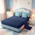 thumbnail image 3 of Erosebridal Minimalist Lines 7 Pieces Full Size Bedding Sets,Abstract Linear Art Full Size Bed in a Bag,Navy Blue Reversible, 3 of 7