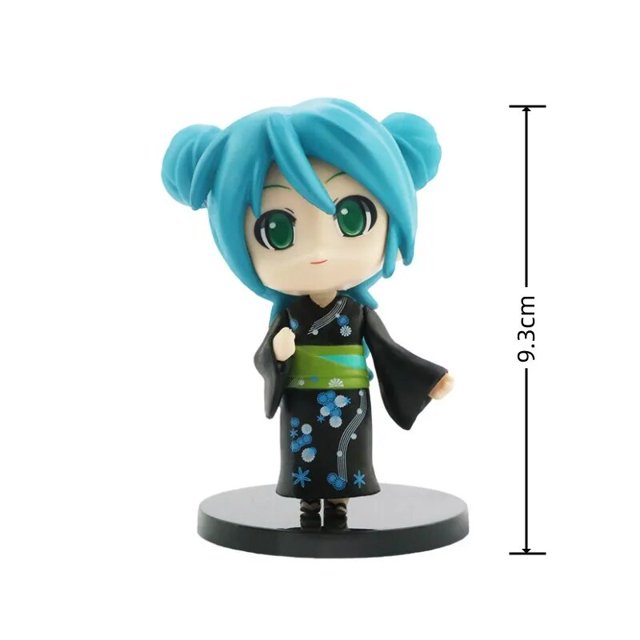 9-10 cm 20 estilo Q-versión Hatsune Miku Rin Ren Kaito Anime figura de acción 3D PVC modelo Cosplay accesorios lindo regalo encantador