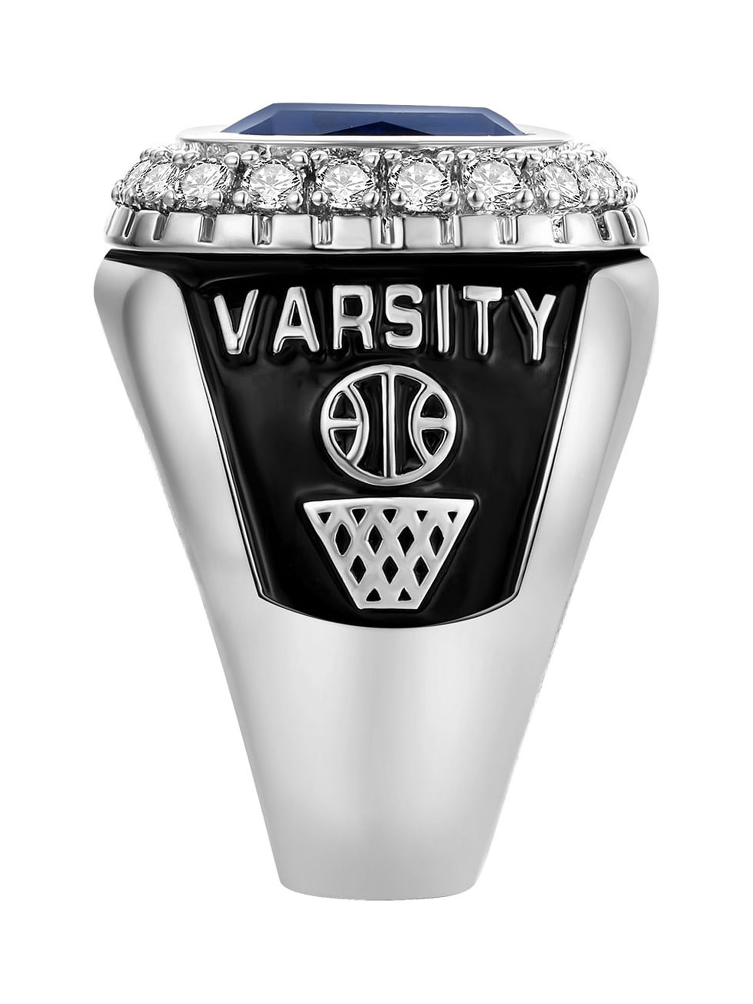 Order Now for 2025 Graduation, Freestyle Men's CZ Encrusted Class Ring, Personalized, High School or College