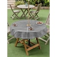 thumbnail image 4 of Outdoor Tablecloths with Umbrella Hole & Zipper, Vintage Gray Round Tablecloth 54 Inch, Country Farmhouse Abstract Minimalist Art Waterproof Table Cloth, Patio/Pool/Picnic Table Covers, 4 of 8