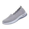 thumbnail image 2 of IEMIEMIEM Women's Loafer Shoes Mesh Non Slip Slip On Casual Ballet Flat Nurse Walking Sneakers Knit Round Toe Casual Memory Foam Orthopedic Shoes Gray 5.5 Wide, 2 of 8