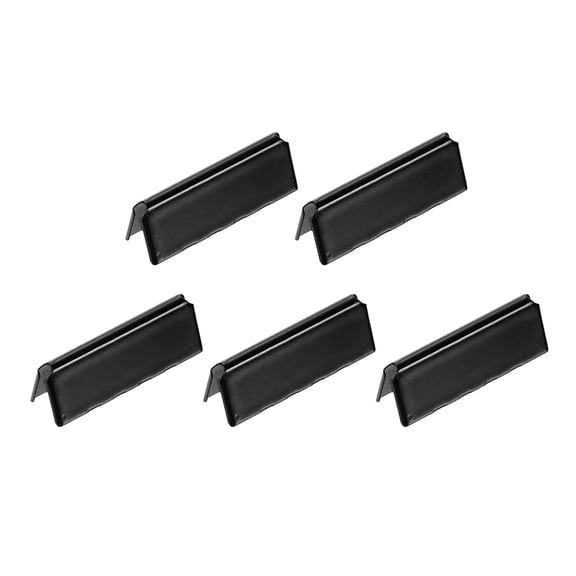 5Pack Ribbon End Crimp Clamps, 32mm/1.26inch Belt Ends Tip, Black