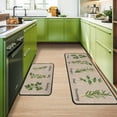 thumbnail image 2 of Green Kitchen Rugs 2Pcs Sage Green Kitchen Rugs Set for Seasonal Indoor Kitchen Floor Restaurant Farmhouse Decor 17”x30”+17”x47”, 2 of 7