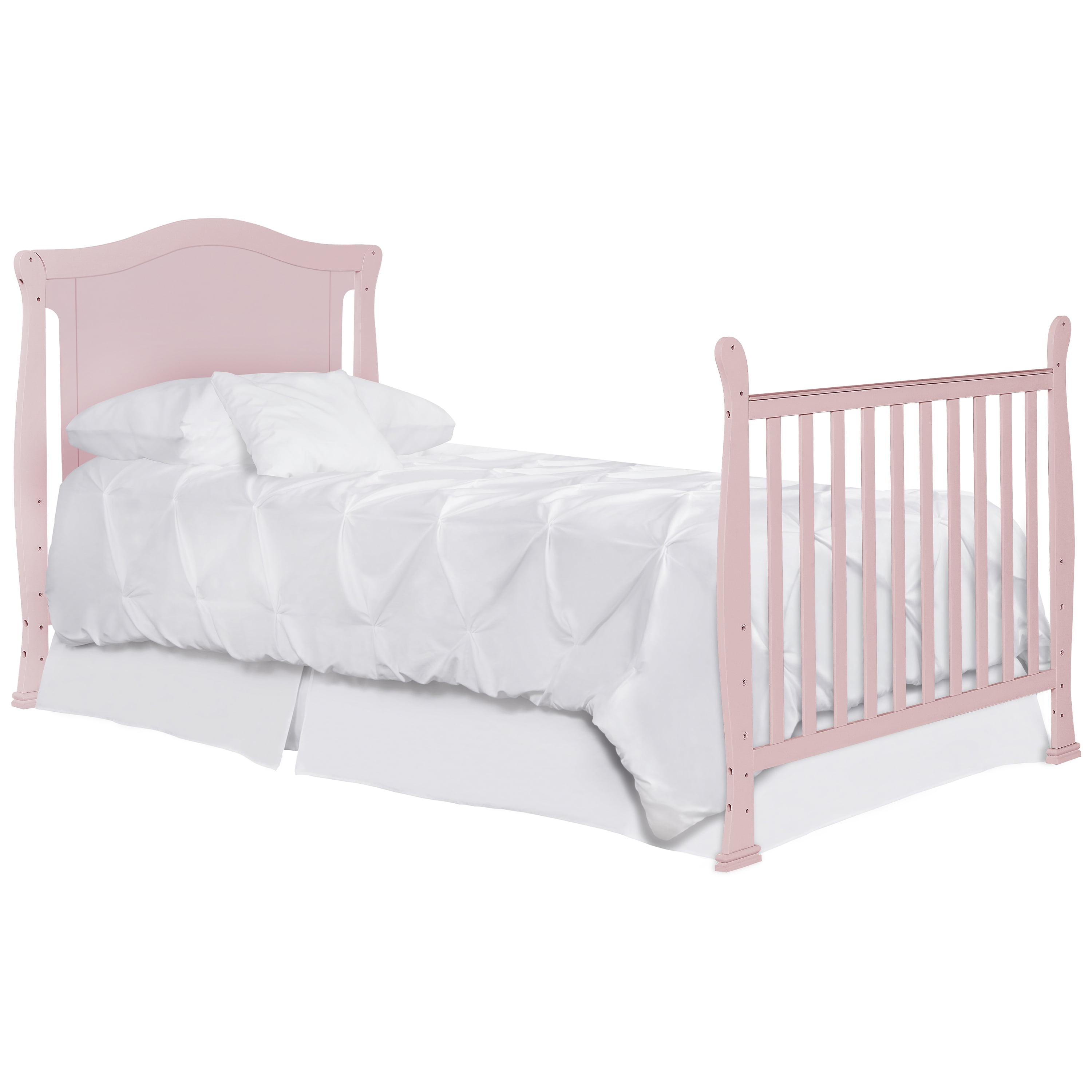 Dream On Me Mini Crib Bed Rail, Blush Pink