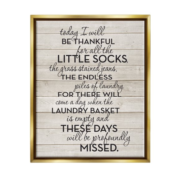 Stupell Industries Rustic Parenting Phrase Inspirational Painting Gold Floater Framed Canvas Art Print Wall Art, 25 x 31