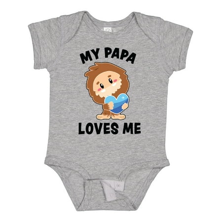 

Inktastic Cute Bigfoot My Papa Loves Me Boys Baby Bodysuit