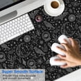 thumbnail image 2 of Long Mouse Pads for Desk,Black White Gothic Crystal Ball Bird Bat Desk Mats on Top Of Desks, Desk Mouse Pad Extra Large with 3mm Non-Slip Base and Stitched Edge for Gaming,Work,Home 47.3"x23.6", 2 of 5