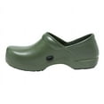 thumbnail image 3 of Anywear Guardian Angel Nursing Shoes Clogs for Women and Men, Antimicrobial Slip Resistant Shoes for Healthcare and Food Service, 6, Olive/Black, 3 of 7