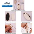thumbnail image 4 of Car Key Fob Cover Fit for Niss-an Altima Rogue Sentra Pathfinder Armada Maxima Murano 5 Buttons Soft TPU Smart Key Case White Key Protector with Bling Leather Keychain,1,white, 4 of 6