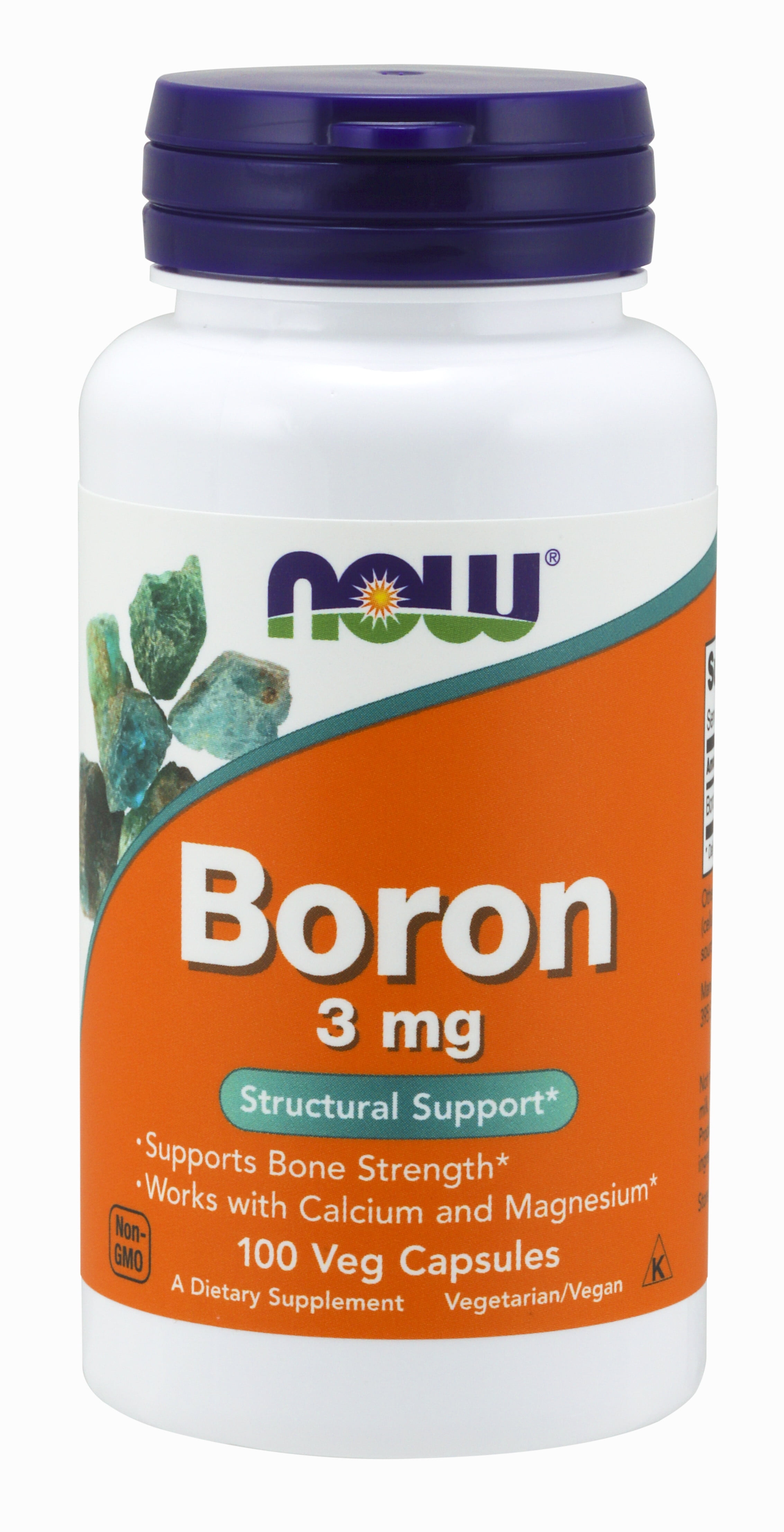 NOW Supplements, Boron 3 mg Glycine), Structural Support*, 100 Veg Capsules