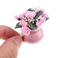 thumbnail image 4 of Pieza 2 flores de plástico en miniatura en jarrón rosa para accesorios de decoración de habitación de 1:12 Hugo, 4 of 7