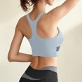 thumbnail image 3 of YUTK Women's High Impact Racerback Bra - Women's New Shockproof Running Fitness Drying Plus Size Gathered Back Yoga Sports Bra Blue L, 3 of 3
