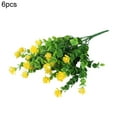 thumbnail image 2 of CNKOO 6Pcs Artificial Flower Vivid Non-fading Plastic Multipurpose Fake Flower Grass for Home White One Size, 2 of 13