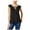 black, variant on Hippie Rose Womens Lace up Knit Blouse, Black, Juniors, Small