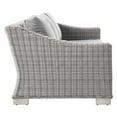 thumbnail image 4 of Modway Conway 4-Piece Fabric & Rattan Patio Furniture Set in Light Gray, 4 of 10