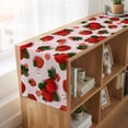 thumbnail image 6 of Table Runners 60 Inches Long Dress Scarves, Pink Strawberry Farmhouse Kitchen/Dining Table Runner, Small Coffee Tablerunners, Spring Floral Watercolor Summer Botanical 13x60 Inch, 6 of 9