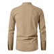 thumbnail image 5 of Mens Slim Fit Camisas de Manga Larga Cuello de Pie Suéter Blusa para Hombres, Camisas de Manga Larga Casual Elegante Color Sólido Superior, Suave Ligero de la Moda de Verano Tee, 5 of 9