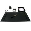 Black Bonded Leather 6-Piece Desk Set