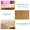 thumbnail image 4 of Advwin 4-Section Classroom Coat Locker with 8 Cubbies, 8 Hooks & Acrylic Mirror, Kindergarten Wooden Lockers for Home, School, Nursery, Daycare, 4 of 11