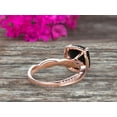 thumbnail image 5 of 2.05 Carat Cushion Cut Black Diamond Moissanite Engagement Ring Infinity Twisted Halo Stacking Band Promise Ring 10k Rose Gold, 5 of 5